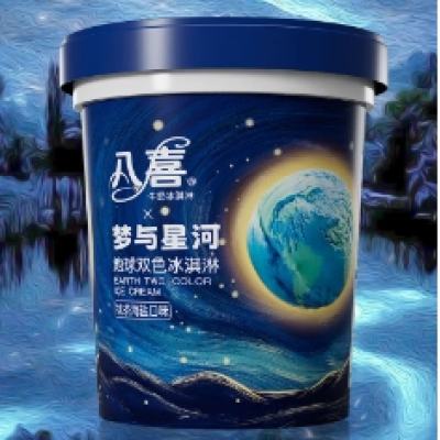 BAXY 八喜 冰淇淋 地球双色 抹茶海盐口味550g*1桶 家庭装 大杯冰淇淋 21.84元 