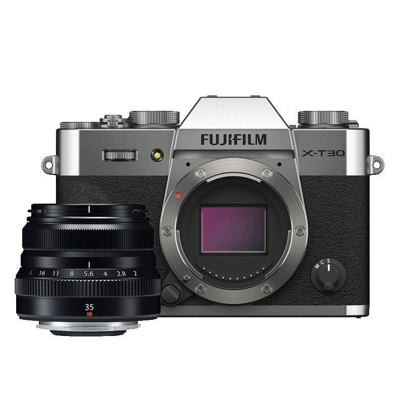 PLUS会员：FUJIFILM 富士 X-T30 II/XT30 II 微单相机 套机 XF35F2 镜头 银色 2610万像素