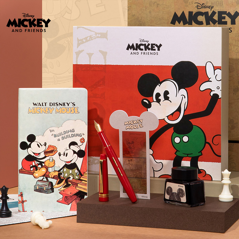 88VIP：Disney 迪士尼 米奇复古风钢笔礼盒精致套装小儿童墨水笔 46.55元