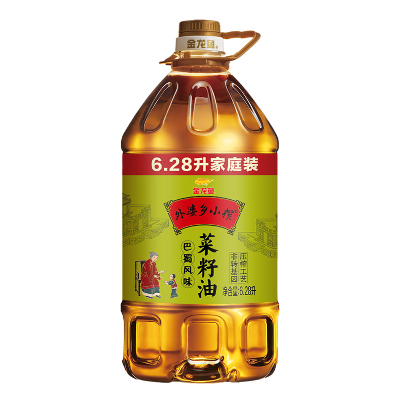 金龙鱼 外婆乡小榨巴蜀风味菜籽油6.28L 79.7元