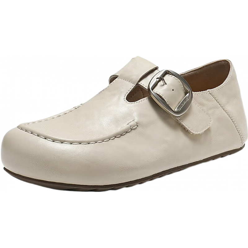 百丽 伯爵吐司勃肯鞋女2026春柔软两穿休闲单鞋E9E1DAM6 米白色 37 539元（需用