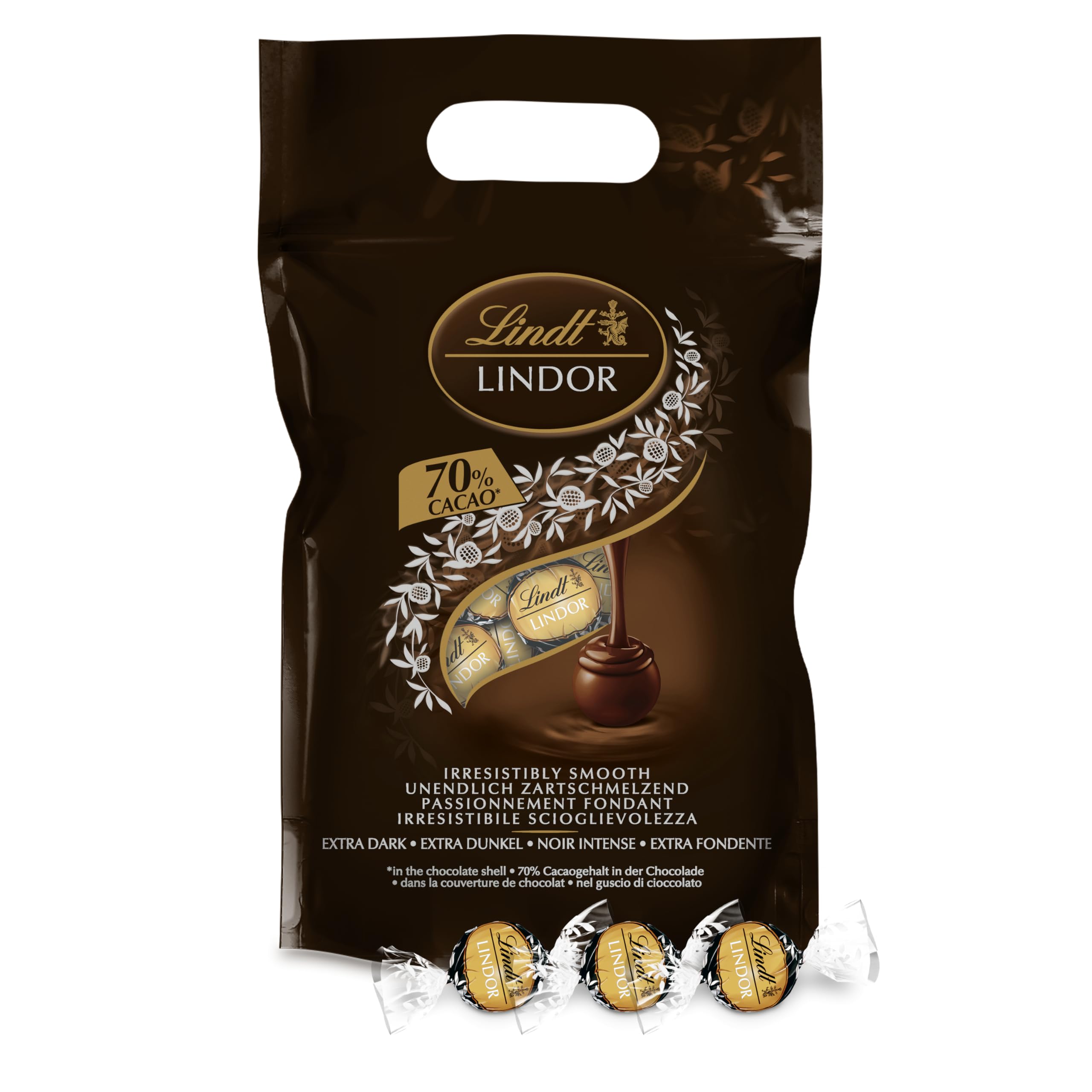 Lindt 瑞士莲 超黑巧克力球 1kg/件（约80勺） 161.71元