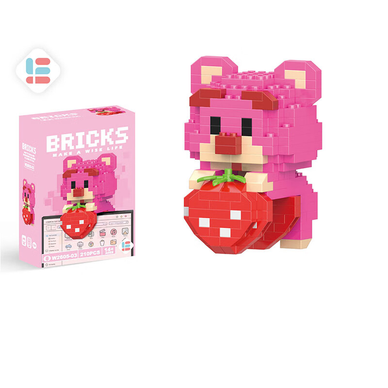 钒象智科 儿童积木拼装潮玩小积木草莓熊151颗粒 2.9元（需买6件，需用券）
