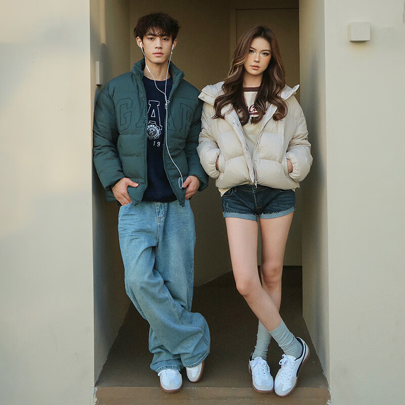 Gap 男士刺绣logo小立领防风羽绒服 678656 299元