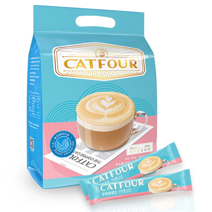 catfour 蓝山 三合一速溶咖啡饮品 卡布奇诺 600g 22.9元