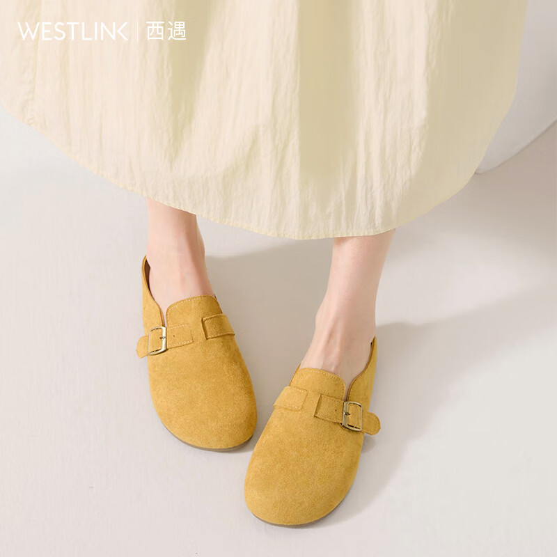 再降价、PLUS会员：西遇 勃肯鞋半拖女 2026新款 春夏休闲舒适一脚蹬懒人鞋 