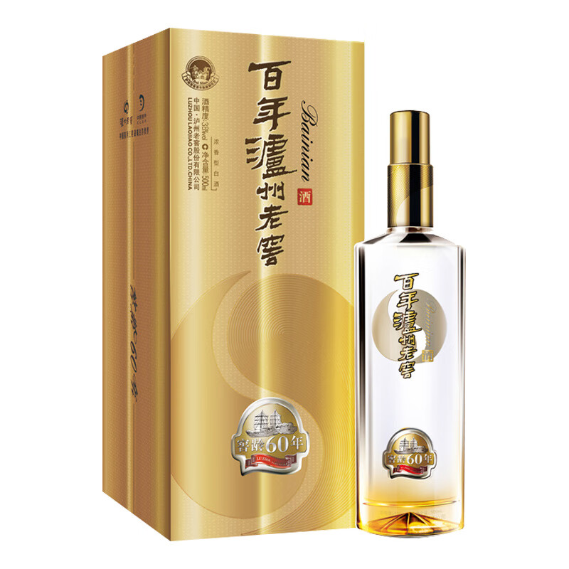 泸州老窖 窖龄酒 窖龄60年 52%vol 浓香型白酒 500ml 单瓶装 245元