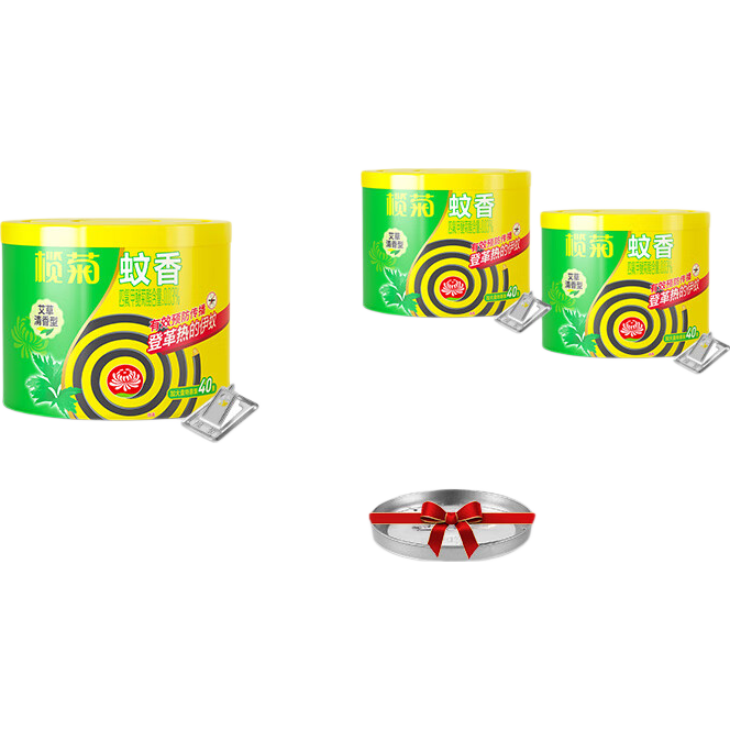 榄菊 艾草蚊香 40单圈*1桶 室内家用驱蚊 6.9元