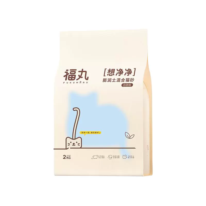 FUKUMARU 福丸 白茶混合豆腐猫砂2kg ￥12.9