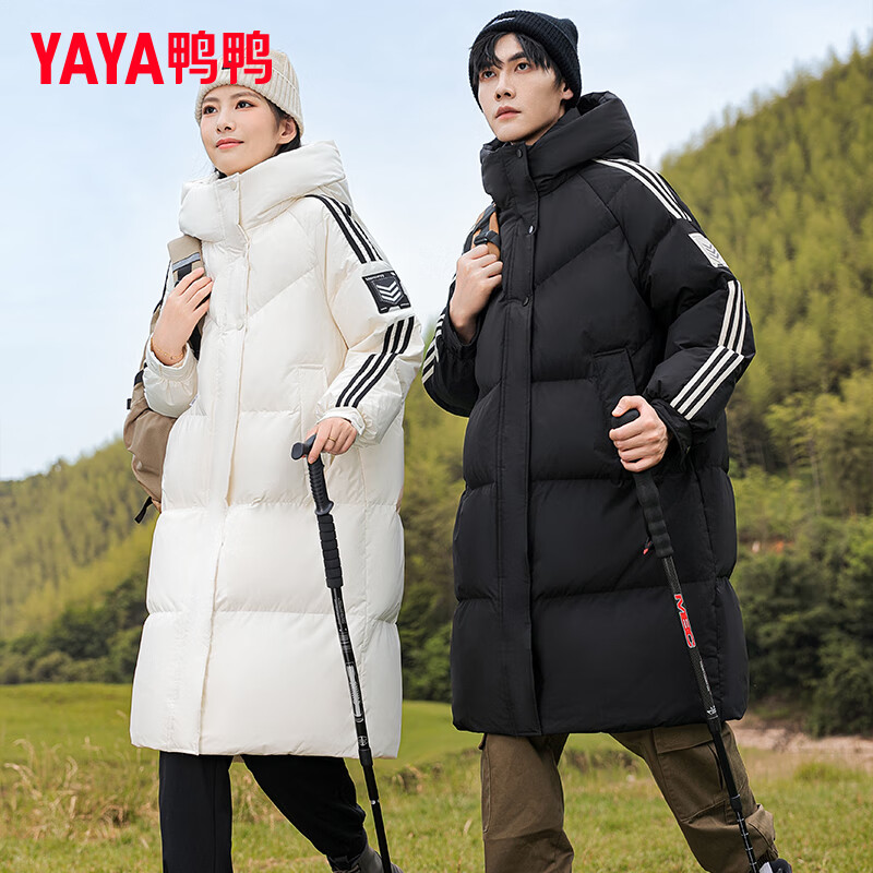 YAYA 鸭鸭羽绒服 鸭鸭（YAYA）羽绒服男女长款过膝 295.46元（需用券）