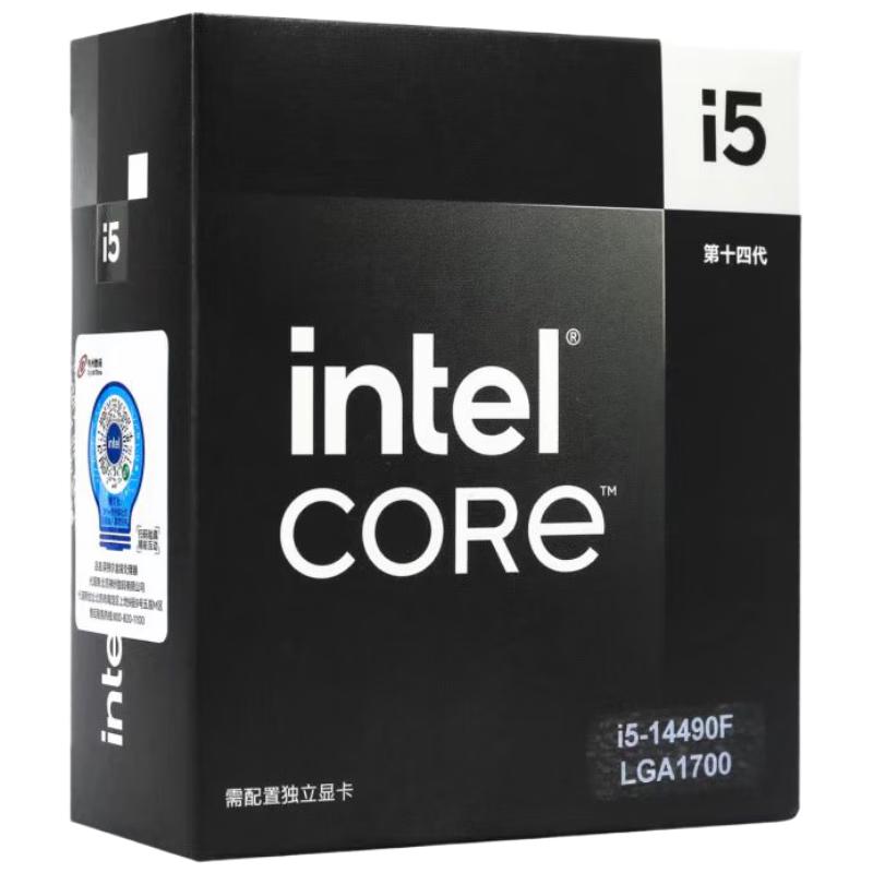 英特尔 酷睿 i5-14490F 盒装CPU处理器 10核16线程 4.9GHz 1119元