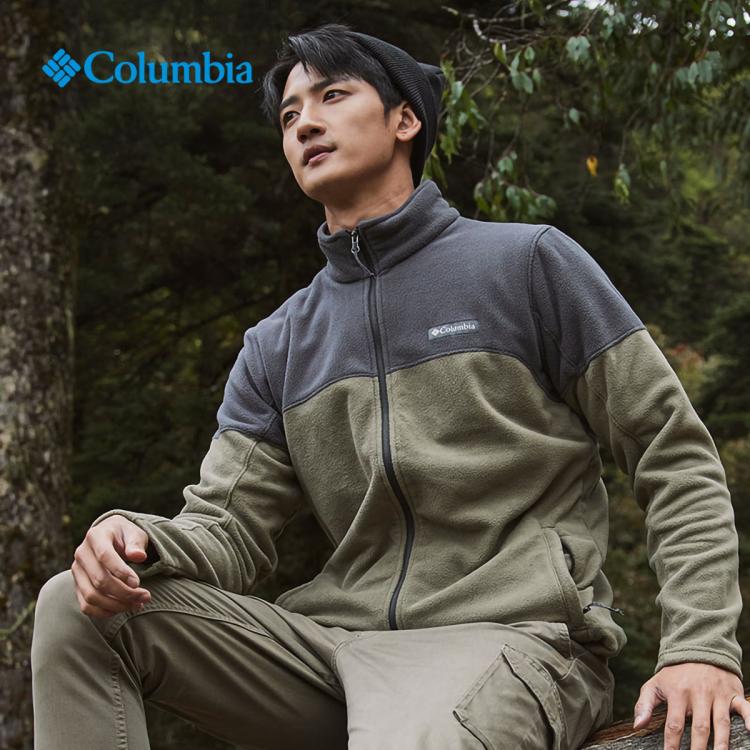 Columbia 户外男子简约立领时尚保暖舒适抓绒衣AE0560 319元