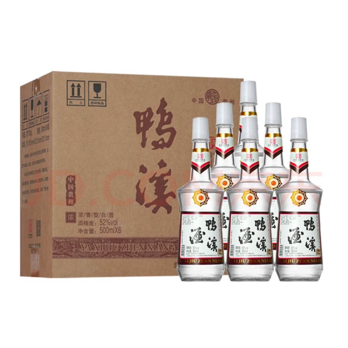 Plus会员：概率券：鸭溪窖酒 珍酿 浓香型白酒 52度 500ml*6瓶 整箱装 206.56元（