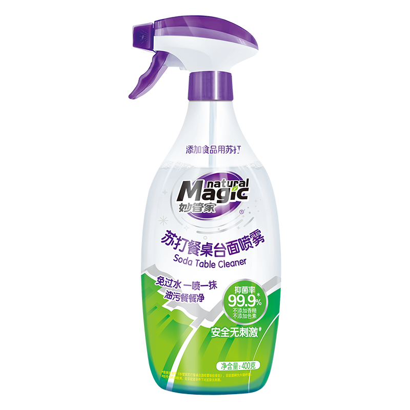 妙管家 用小苏打400g瓶装餐桌厨房台面喷雾油污清洁剂官方旗舰店 20.9元