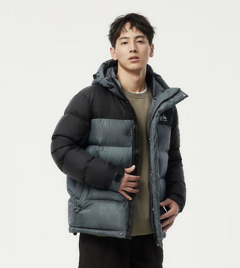 坦博尔 破价！拼接连帽时尚羽绒服 高充绒量 439元（需用券）