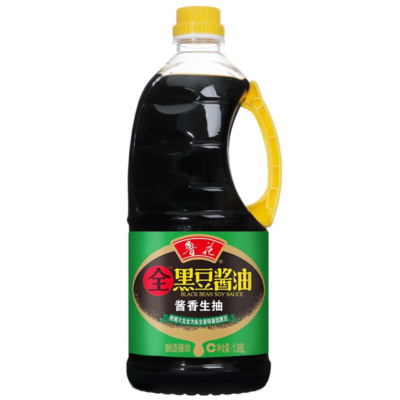 luhua 鲁花 全黑豆酱油 酱香生抽 1.98L 需凑单 9.45元（需用券）