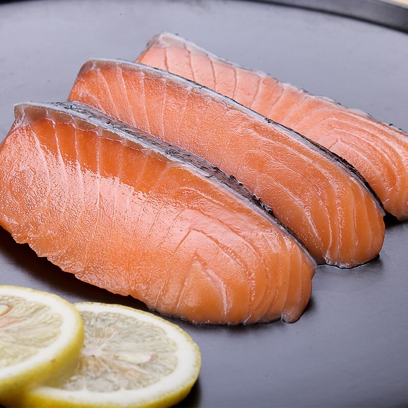 生鲜五折凑单plus会员bluesnow蓝雪冷冻三文鱼柳大西洋鲑250g309元按