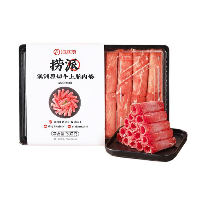 海底捞 捞派 澳洲原切牛上脑肉卷 300g 21.28元