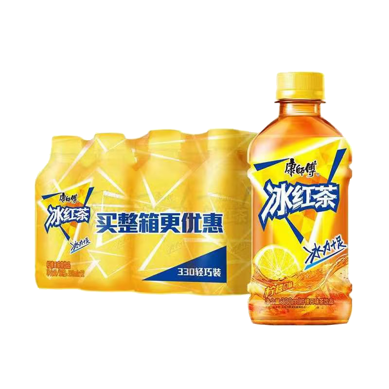 康师傅 冰红茶/茉莉蜜茶/蜜桃乌龙 330ml*6瓶 ￥9.41