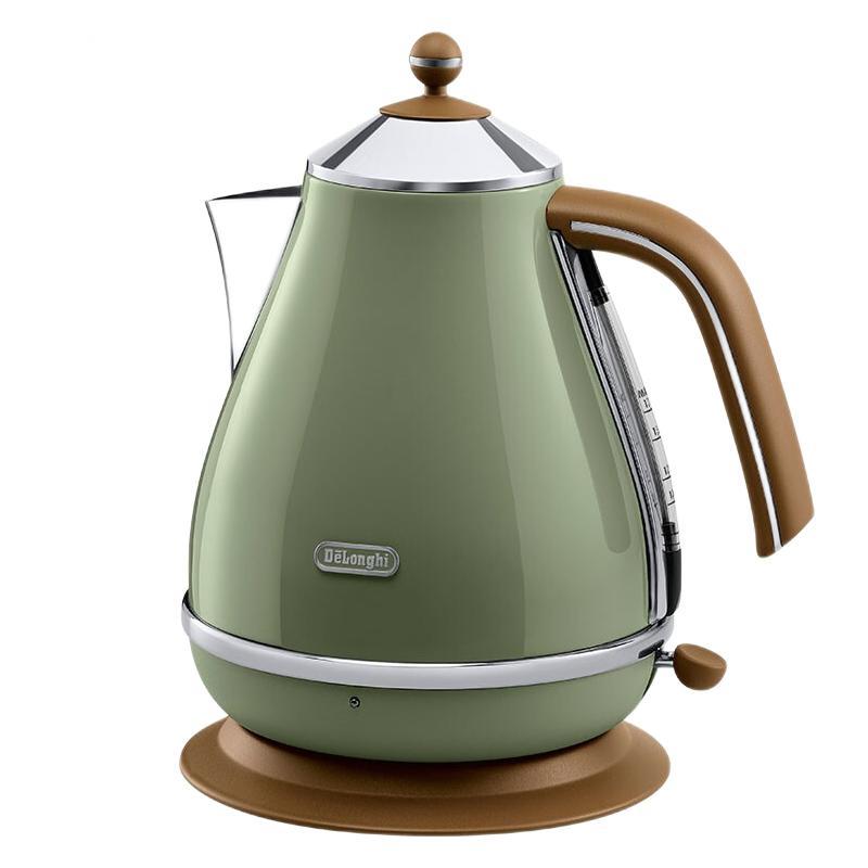 De'Longhi 德龙 Icona Vintage系列 KBO2001.GR 保温电水壶 1.7L 橄榄绿 419元