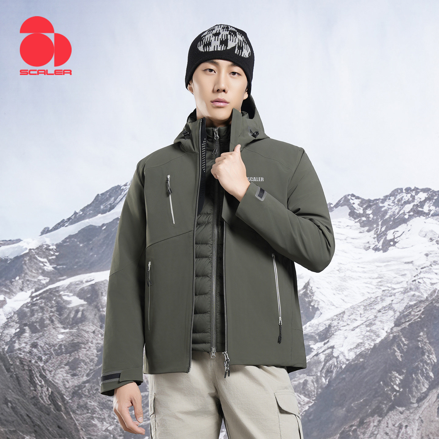 思凯乐 旅行户外 F9124601 男女通用冲锋衣 539元（需用券）