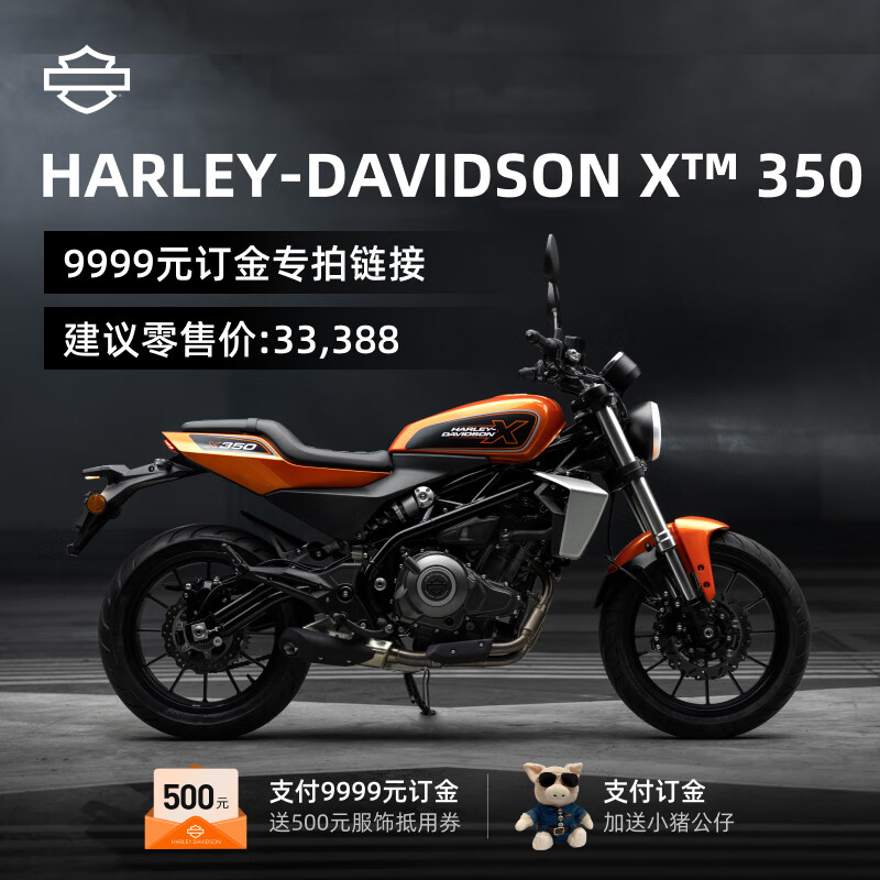 HARLEY-DAVIDSON 哈雷戴维森 X350摩托车文化骑行双缸水冷353cc排量机车 魅力橙 999