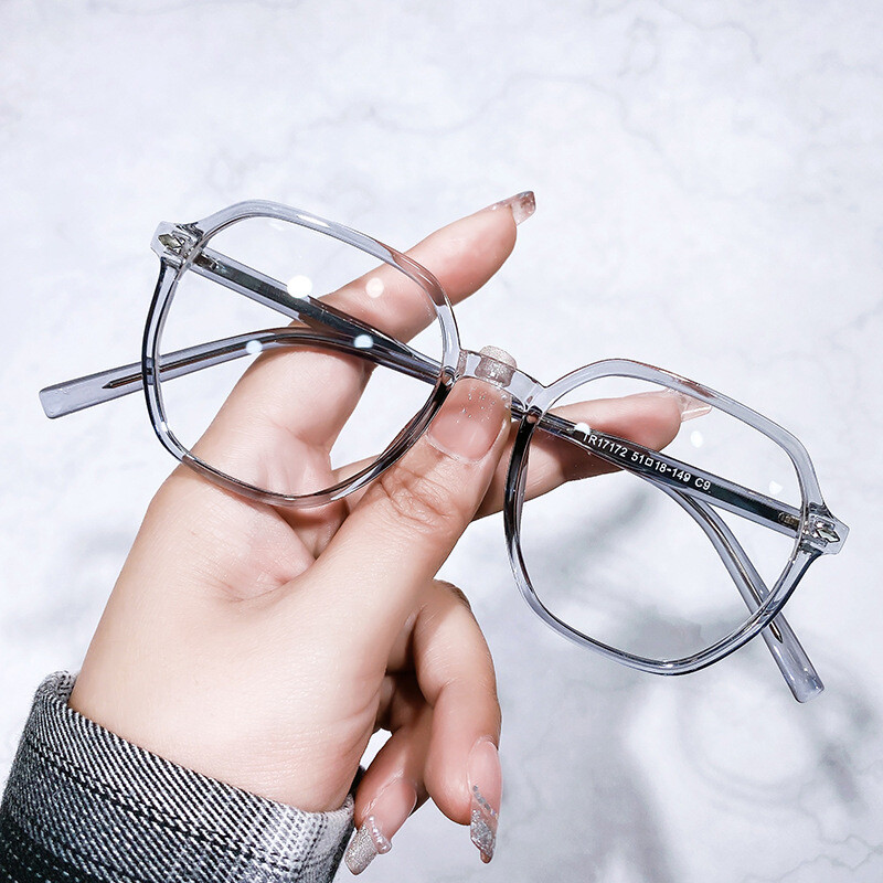 Erilles 透明系迷雾灰插芯腿时尚防框架眼镜+161 非球面镜片 69元（需用券）