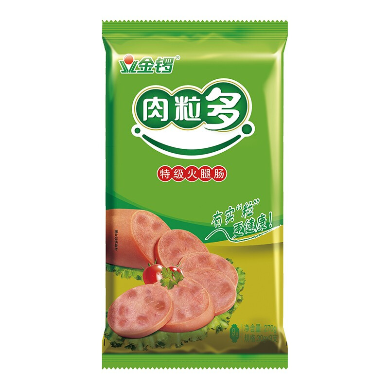 JL 金锣 肉粒多 特级火腿肠 270g 13.6元