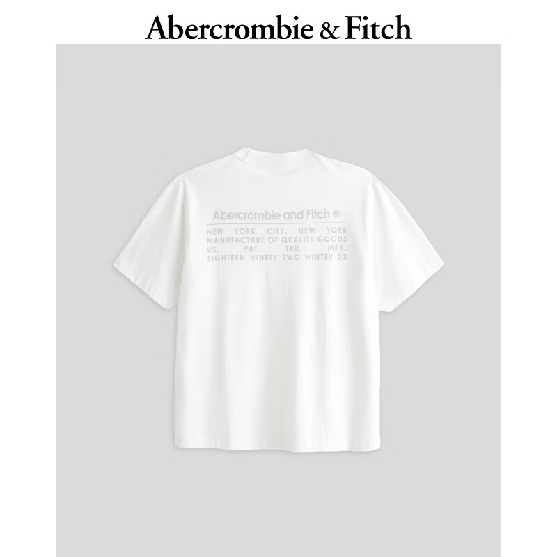 Abercrombie & Fitch 男装女装装 24春夏 美式风复古T恤 359280-1 白色 XL (180/116A) 236.88元