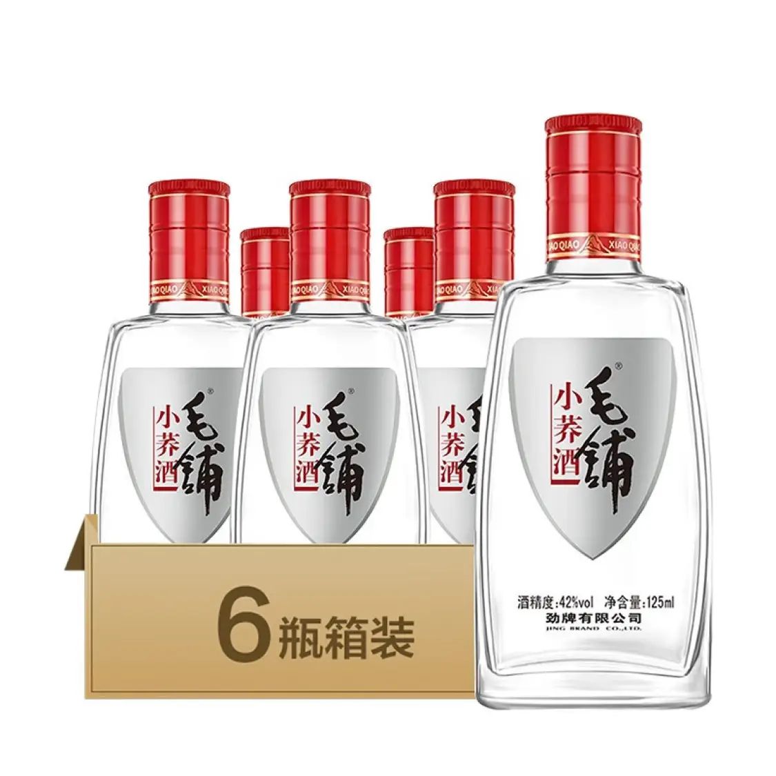 MAO PU 毛铺 苦荞酒 小荞 42%vol 荞香型白酒 125ml*6瓶 整箱装 69元（需用券）