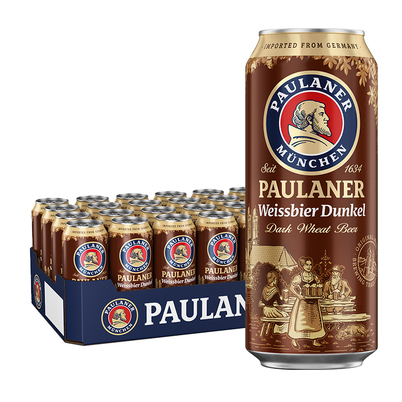 Paulaner 保拉纳 柏龙 小麦浓色 黑啤 德国进口 500ml*24罐 整箱装 167.11元 包邮（