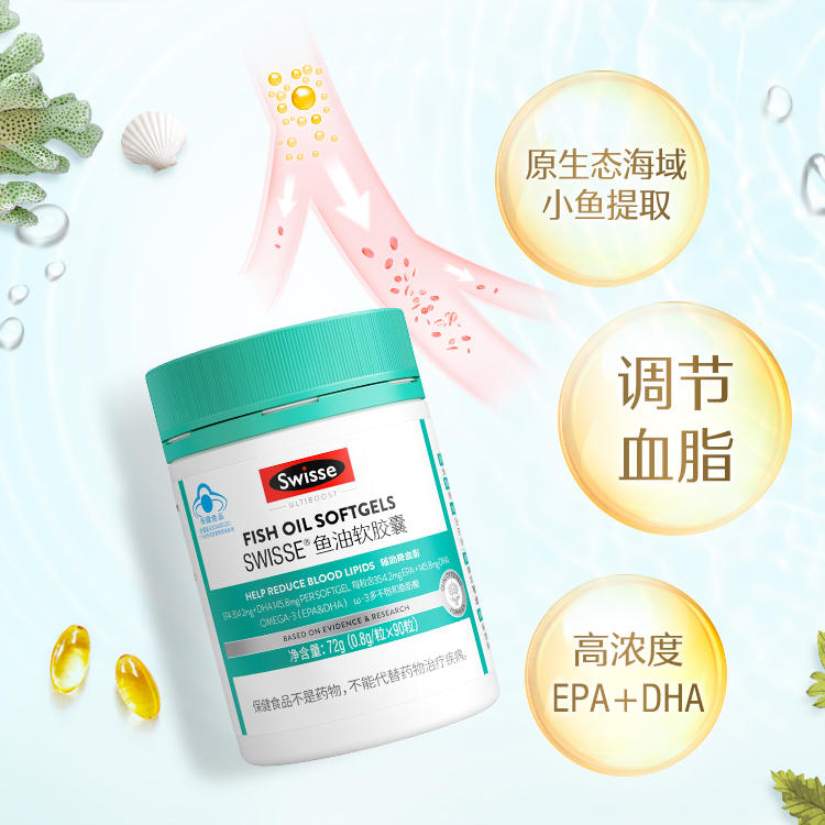 Swisse 鱼油软胶囊 90粒 59元（需用券）