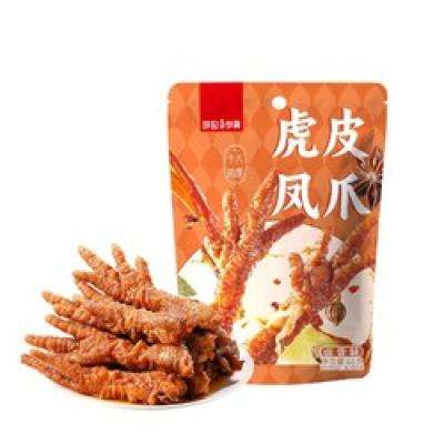 薛记炒货 卤味虎皮凤爪 68g*1袋（2只）*5件 29.9元 （需买5件，需用券）