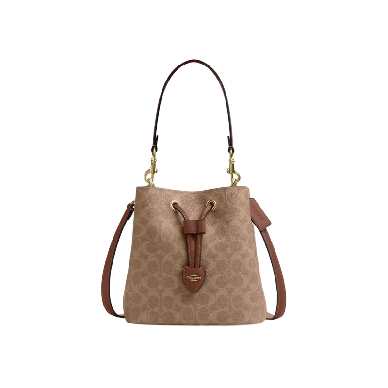 移动端：COACH Rowan 22 经典徽标皮革水桶包 1999元（淘金币可抵129.95元起）