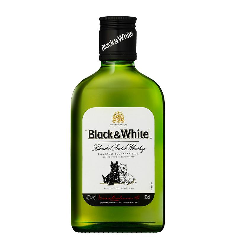 black & white 黑白狗 【入门款】苏格兰威士忌 40%vol 200ml 18元
