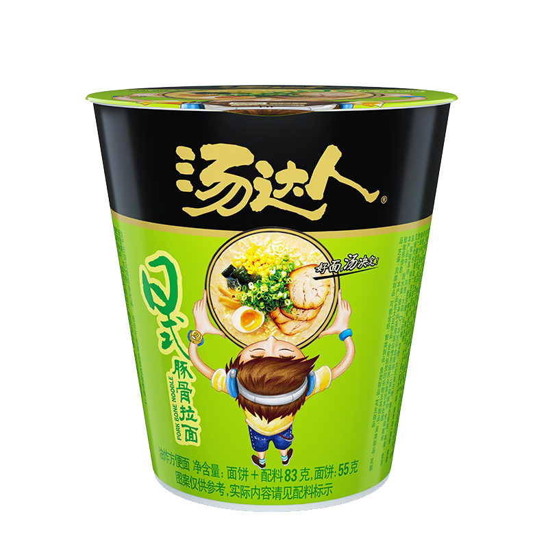 统一 汤达人6桶方便面桶装桶面杯面 日式豚骨酸辣豚骨韩式辣牛肉方便面 汤达人日式豚骨拉面 42.26元 - 86线报