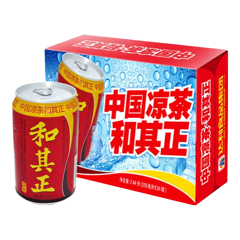 plus会员:达利园 和其正 凉茶 草本植物清凉饮料 310ml*24罐 年货整箱装 41.91元