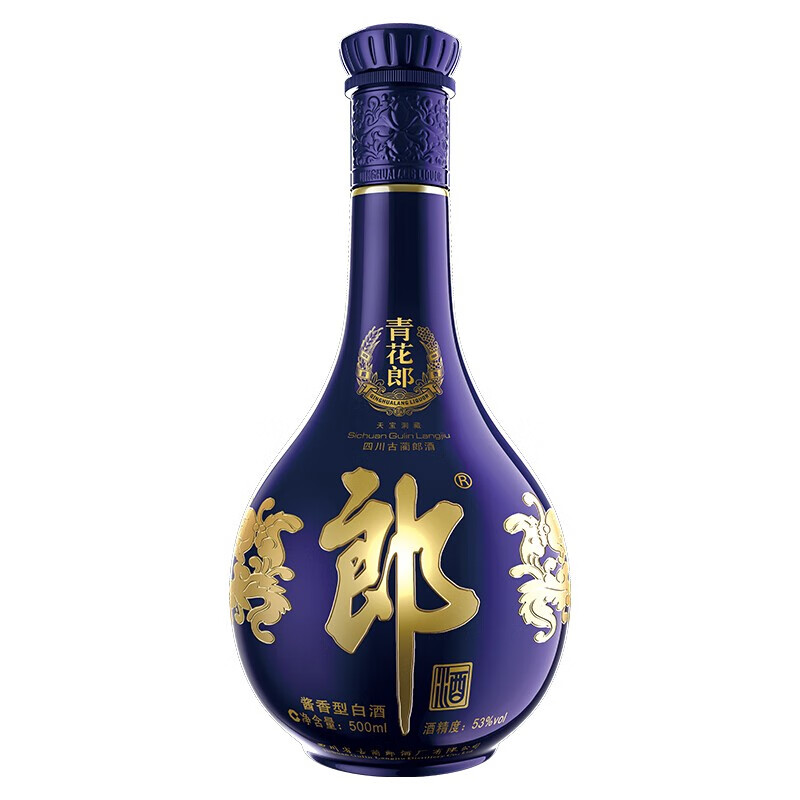 郎酒 青花郎 53° 酱香型 500ml 1瓶 651.31元
