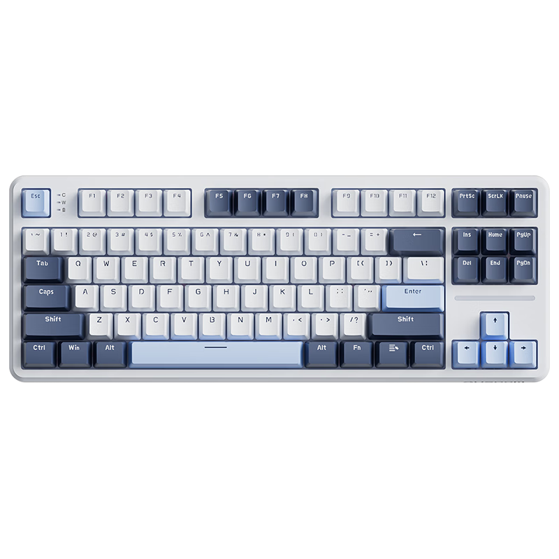 阿斯盾 87 Pro客制化机械键盘无线蓝牙全键热插拔gaske军蓝 RGB 199元
