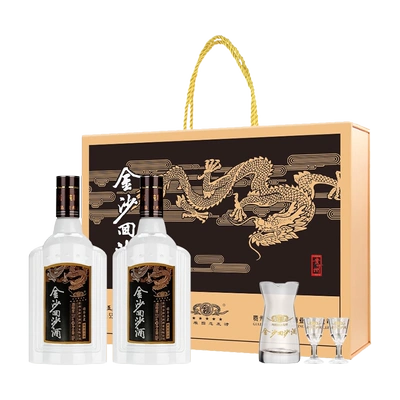 JINSHA 金沙 回沙酒 钻石五星 53度 酱香型白酒 500ml2瓶 礼盒装 145元 （需用券