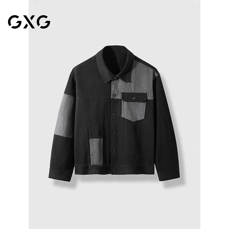 GXG 男装 黑灰长袖牛仔外套 100150016976 303元(需用券)