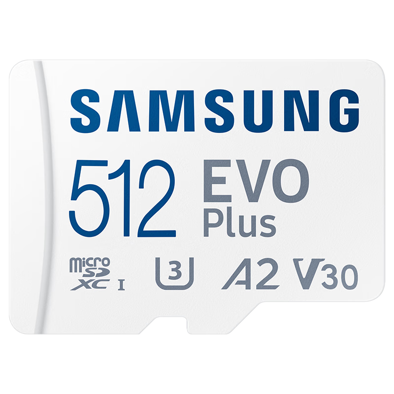 20点：SAMSUNG 三星 MB-MC/D Micro-SD存储卡 512GB（UHS-I、V30、U3、A2） 189元