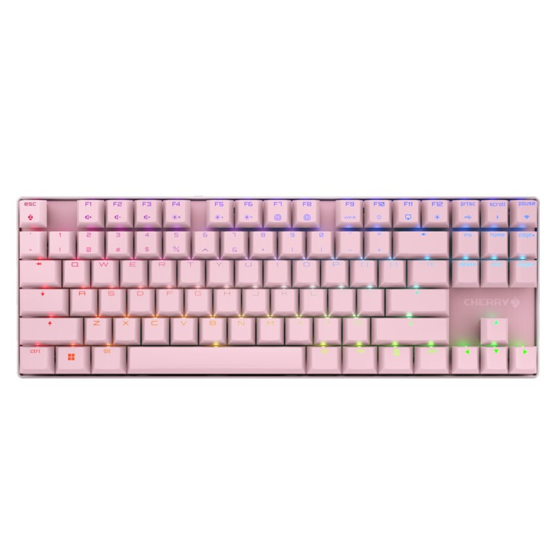 CHERRY MX8.2TKL 87键 2.4G蓝牙 多模机械键盘 粉色 红轴 RGB 1053.51元（需用券）