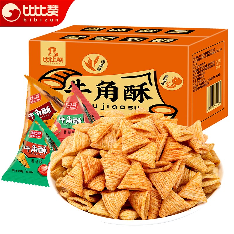 比比赞 牛角酥妙脆角混合味 400g 11.9元