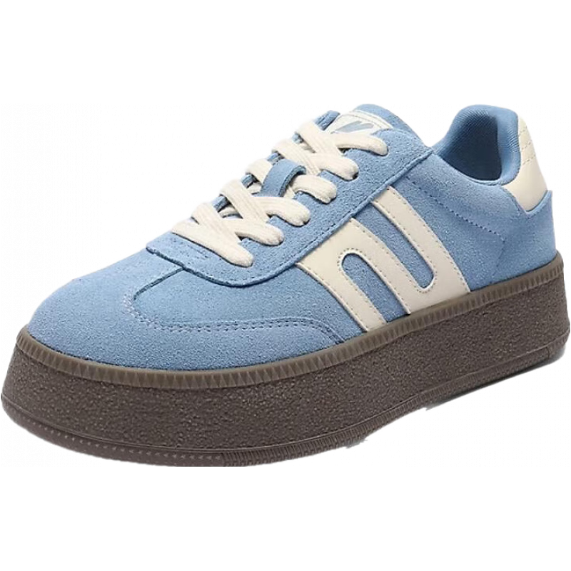 百丽 周雨彤同款板栗复古德训鞋女2025板鞋A4L1DAM6 蓝色 36 439元（需用券）