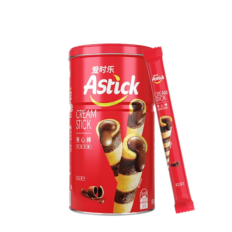 puls会员：爱时乐（Astick） 夹心棒注心威化饼干 330g*1罐 39.24元（合19.62元/件