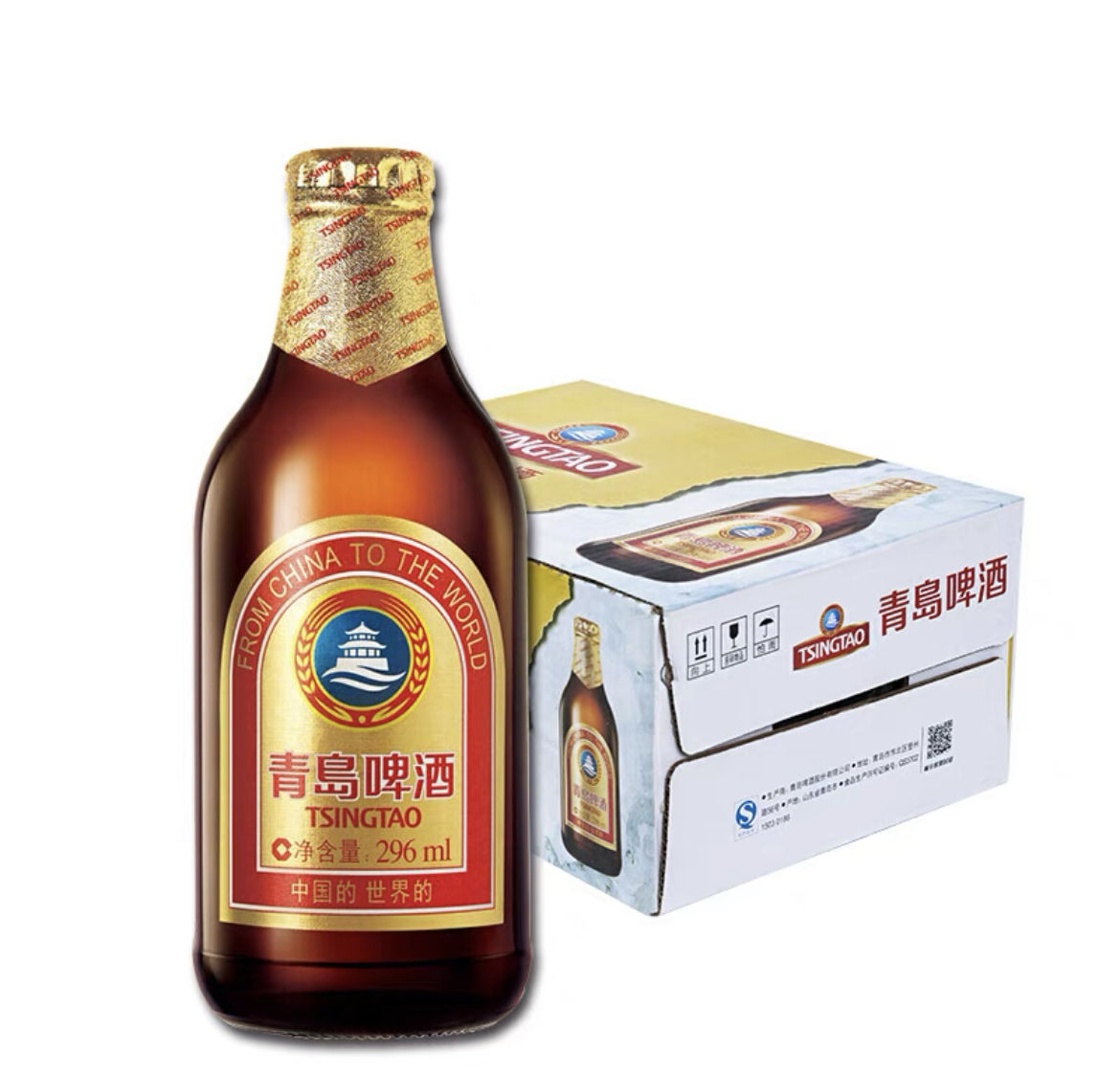 青岛啤酒 金质小麦醇正 296ml*24瓶 99元包邮
