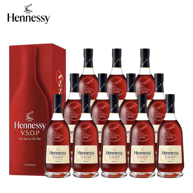再降价、京东百亿补贴：Hennessy 轩尼诗 VSOP 法国进口 干邑 白兰地 700ml*12瓶 