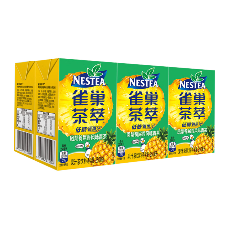 Nestlé 雀巢 Nestle/雀巢茶萃凤梨鸭屎香风味果汁茶饮料250ml*6盒 10.36元