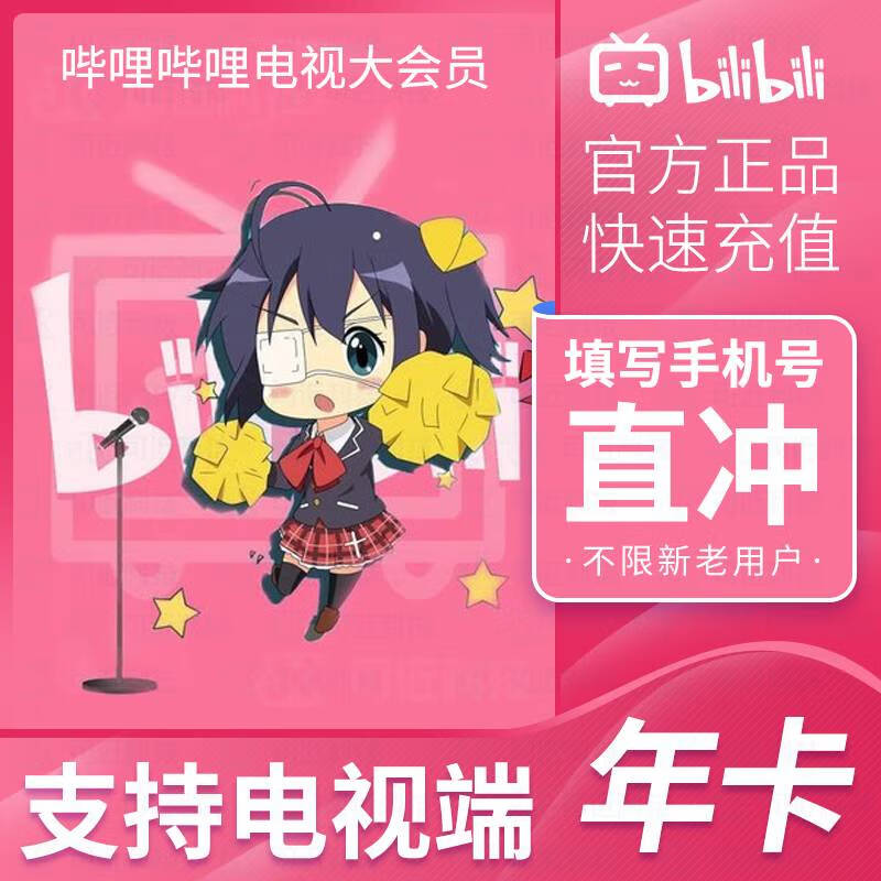 bilibili 哔哩哔哩 电视大会员一年12个月 bilibili电视大会员年卡 178元